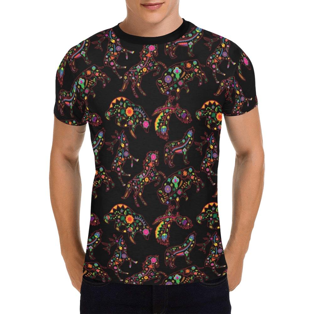 Floral Animals All Over Print T-Shirt for Men (USA Size) (Model T40) All Over Print T-Shirt for Men (T40) e-joyer 