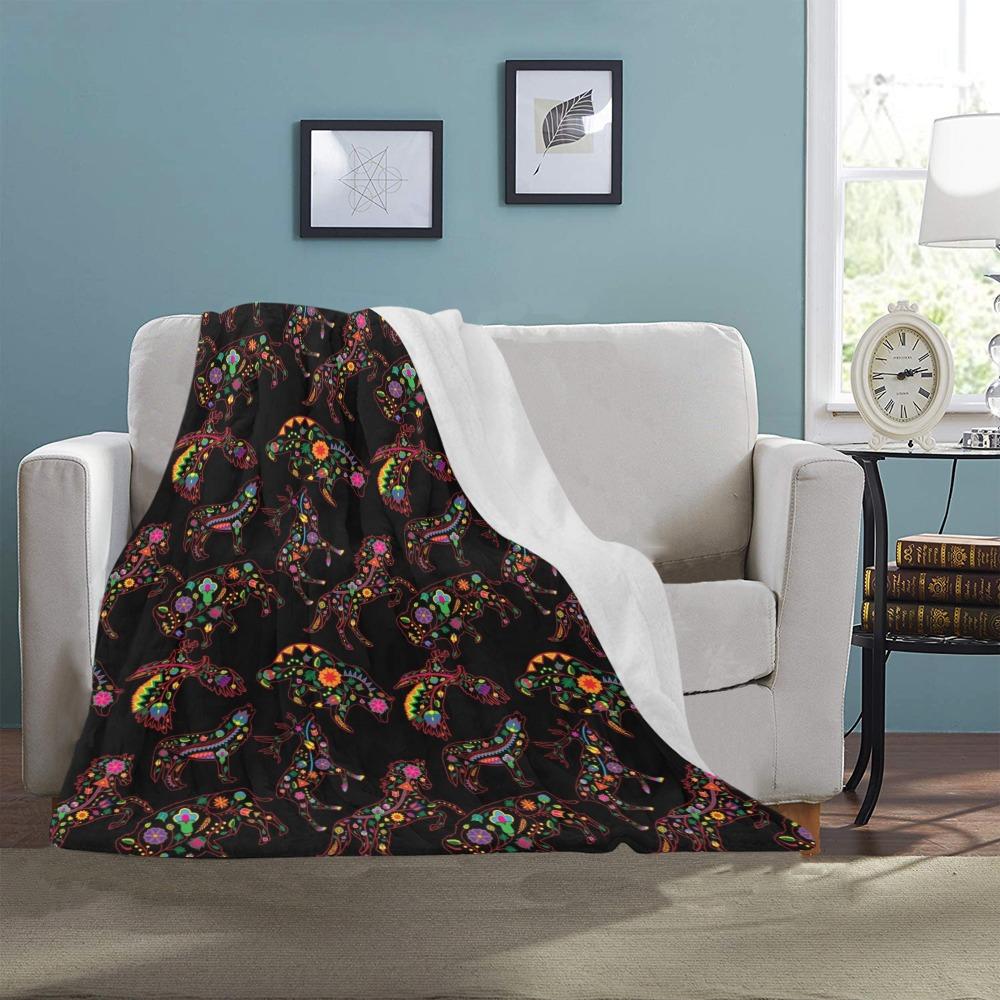 Floral Animals Ultra-Soft Micro Fleece Blanket 40"x50" Ultra-Soft Blanket 40''x50'' e-joyer 