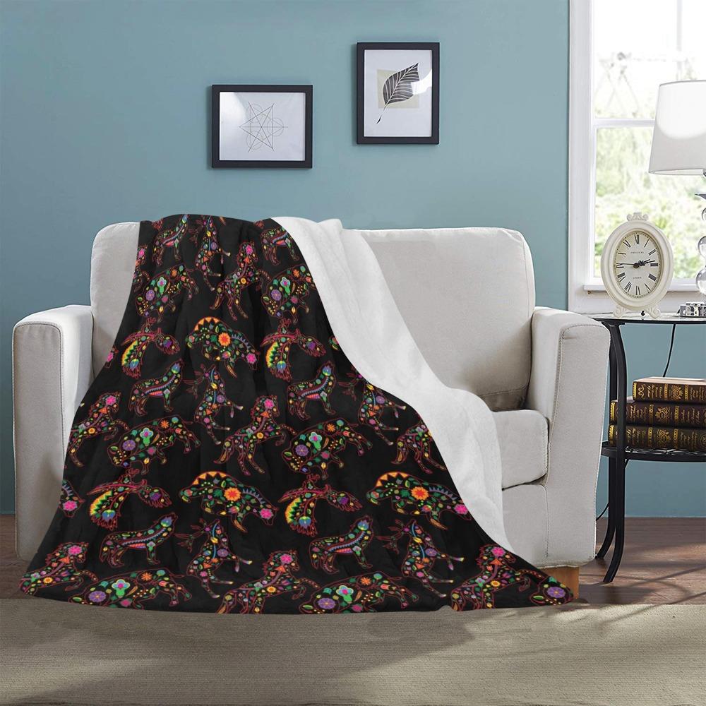 Floral Animals Ultra-Soft Micro Fleece Blanket 50"x60" Ultra-Soft Blanket 50''x60'' e-joyer 