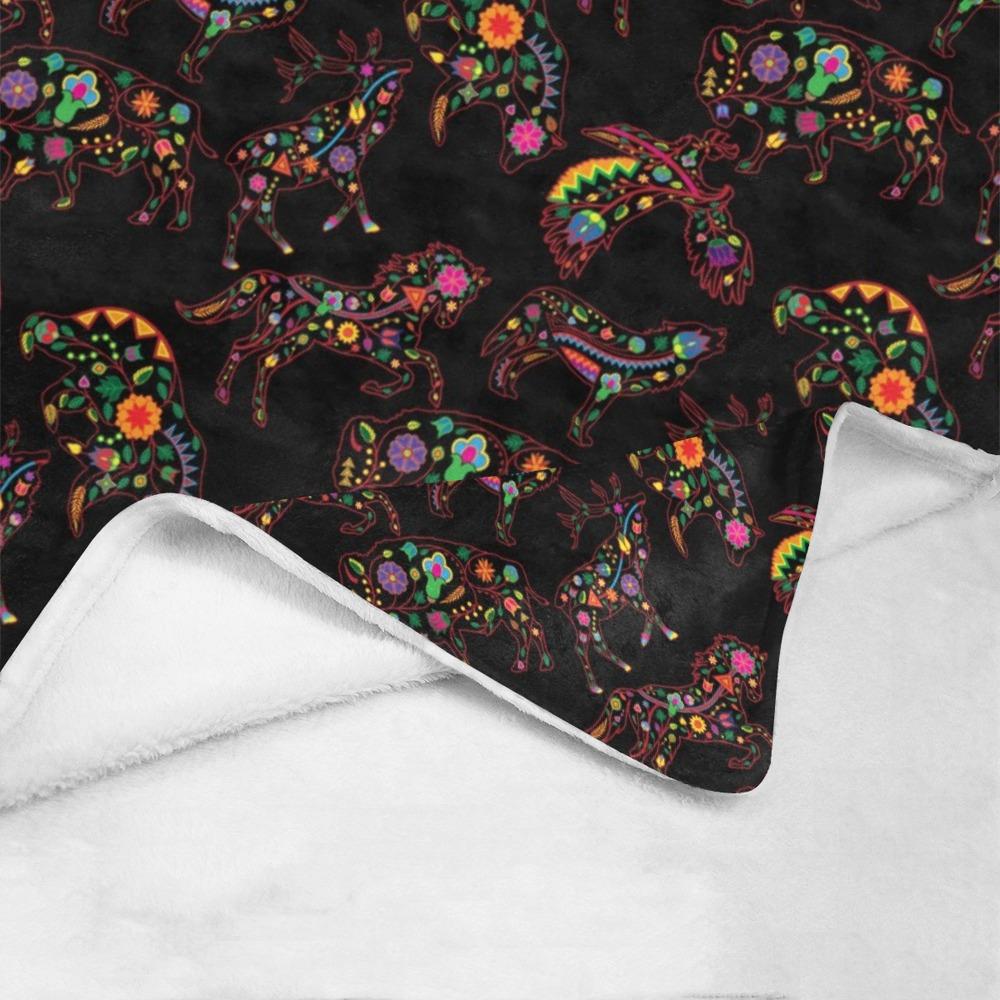 Floral Animals Ultra-Soft Micro Fleece Blanket 60"x80" Ultra-Soft Blanket 60''x80'' e-joyer 