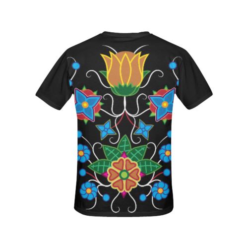 Floral Beadwork-02 All Over Print T-shirt for Women/Large Size (USA Size) (Model T40) All Over Print T-Shirt for Women/Large (T40) e-joyer 