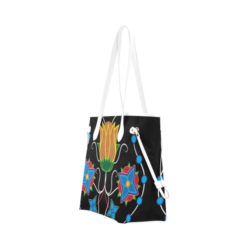 Floral Beadwork-02 Clover Canvas Tote Bag (Model 1661) Clover Canvas Tote Bag (1661) e-joyer 