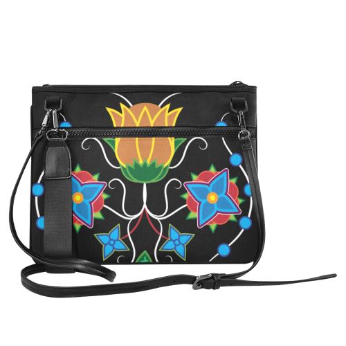 Floral Beadwork-02 Slim Clutch Bag (Model 1668) Slim Clutch Bags (1668) e-joyer 