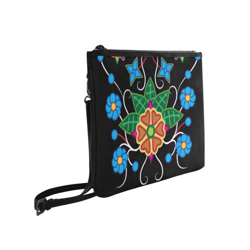 Floral Beadwork-02 Slim Clutch Bag (Model 1668) Slim Clutch Bags (1668) e-joyer 