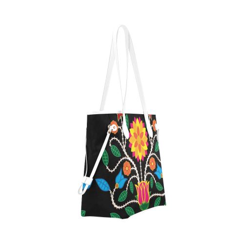 Floral Beadwork-03 Clover Canvas Tote Bag (Model 1661) Clover Canvas Tote Bag (1661) e-joyer 