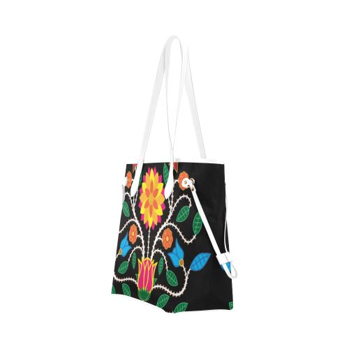 Floral Beadwork-03 Clover Canvas Tote Bag (Model 1661) Clover Canvas Tote Bag (1661) e-joyer 