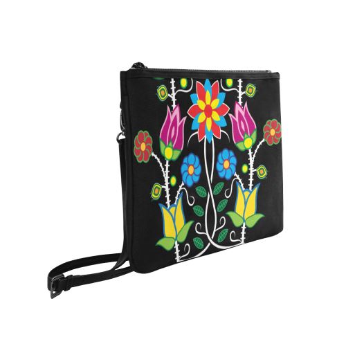 Floral Beadwork-04 Slim Clutch Bag (Model 1668) Slim Clutch Bags (1668) e-joyer 