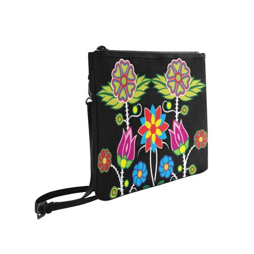 Floral Beadwork-04 Slim Clutch Bag (Model 1668) Slim Clutch Bags (1668) e-joyer 