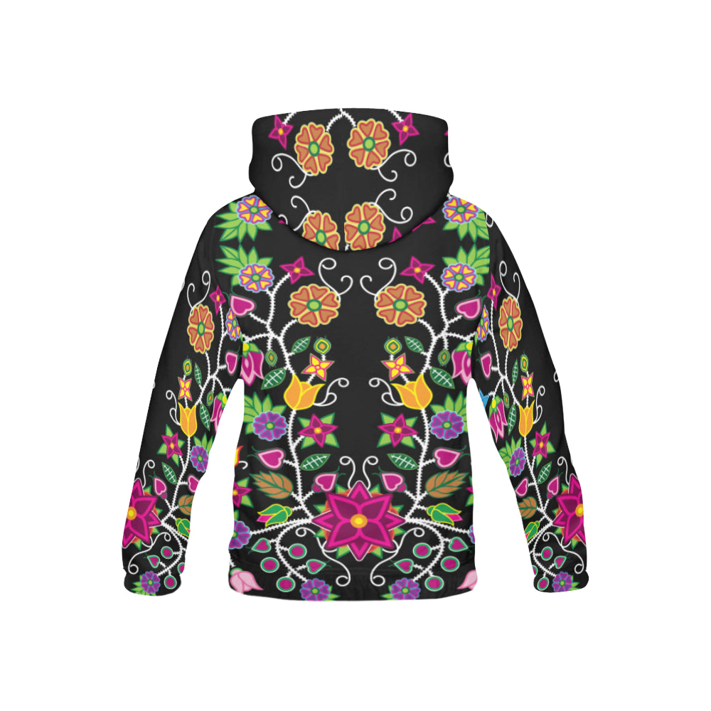 Floral Beadwork All Over Print Hoodie for Kid (USA Size) (Model H13) All Over Print Hoodie for Kid (H13) e-joyer 