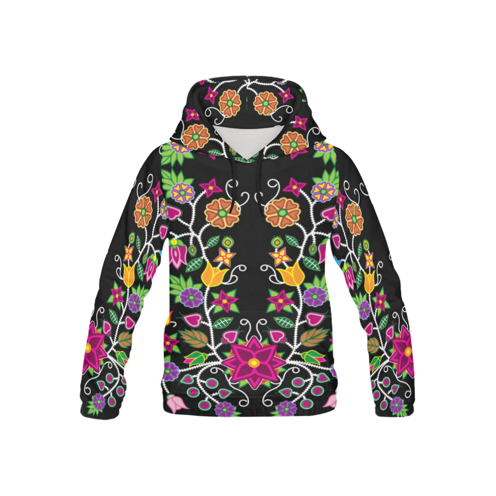 Floral Beadwork All Over Print Hoodie for Kid (USA Size) (Model H13) All Over Print Hoodie for Kid (H13) e-joyer 
