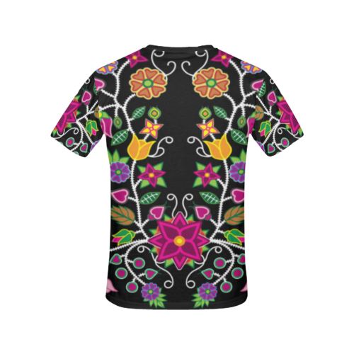 Floral Beadwork All Over Print T-shirt for Women/Large Size (USA Size) (Model T40) All Over Print T-Shirt for Women/Large (T40) e-joyer 