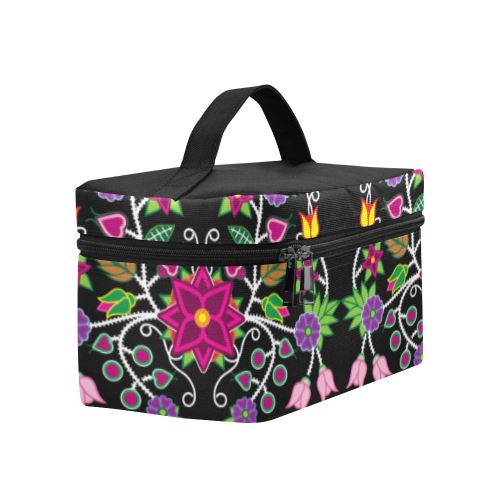 Floral Beadwork Cosmetic Bag/Large (Model 1658) Cosmetic Bag e-joyer 