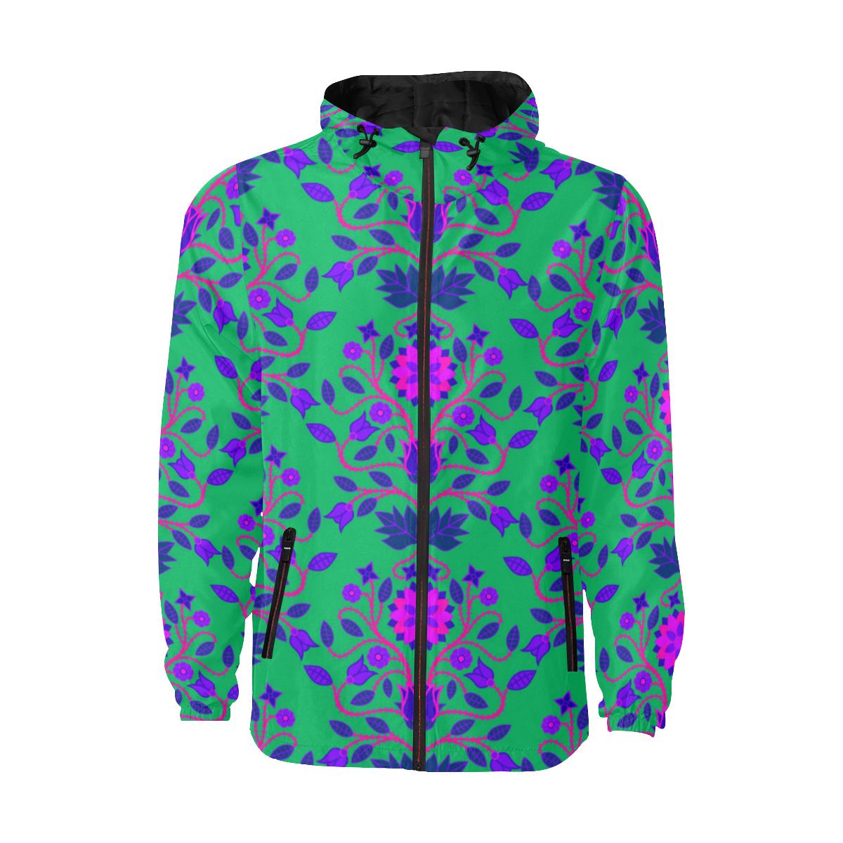 Floral Beadwork Four Clans Deep Lake Unisex Quilted Coat All Over Print Quilted Windbreaker for Men (H35) e-joyer 