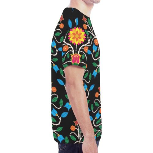 Floral Beadwork Four Clans New All Over Print T-shirt for Men (Model T45) New All Over Print T-shirt for Men (T45) e-joyer 
