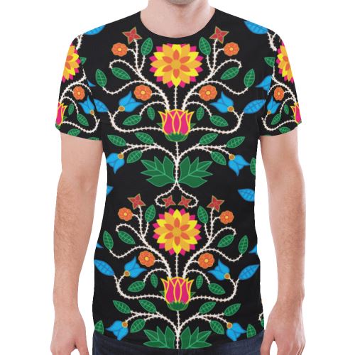 Floral Beadwork Four Clans New All Over Print T-shirt for Men (Model T45) New All Over Print T-shirt for Men (T45) e-joyer 