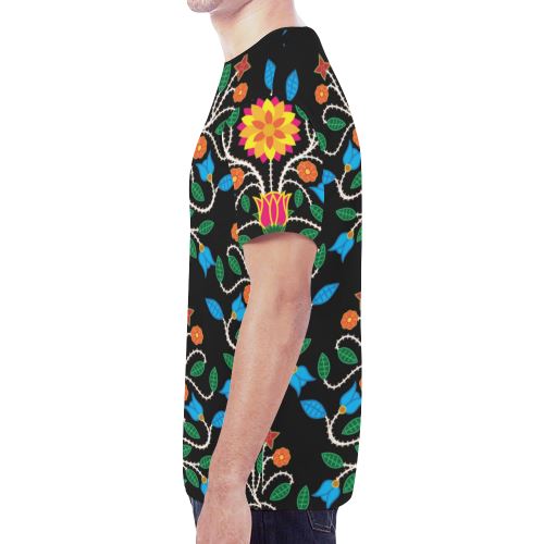 Floral Beadwork Four Clans New All Over Print T-shirt for Men (Model T45) New All Over Print T-shirt for Men (T45) e-joyer 