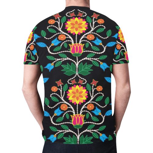 Floral Beadwork Four Clans New All Over Print T-shirt for Men (Model T45) New All Over Print T-shirt for Men (T45) e-joyer 