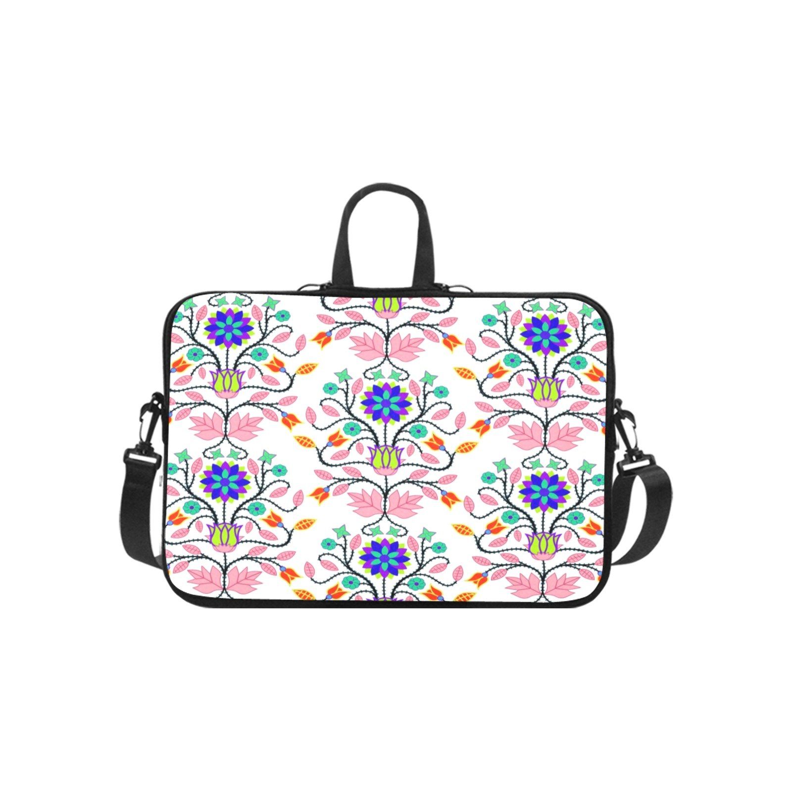 Floral Beadwork Four Clans White Laptop Handbags 10" bag e-joyer 