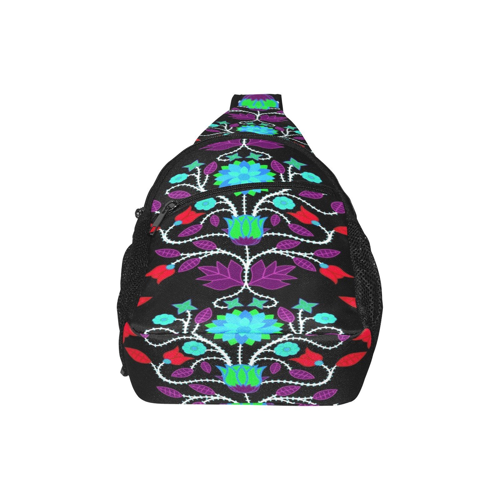 Floral Beadwork Four Clans Winter All Over Print Chest Bag (Model 1719) All Over Print Chest Bag (1719) e-joyer 