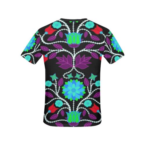 Floral Beadwork Four Clans Winter All Over Print T-shirt for Women/Large Size (USA Size) (Model T40) All Over Print T-Shirt for Women/Large (T40) e-joyer 
