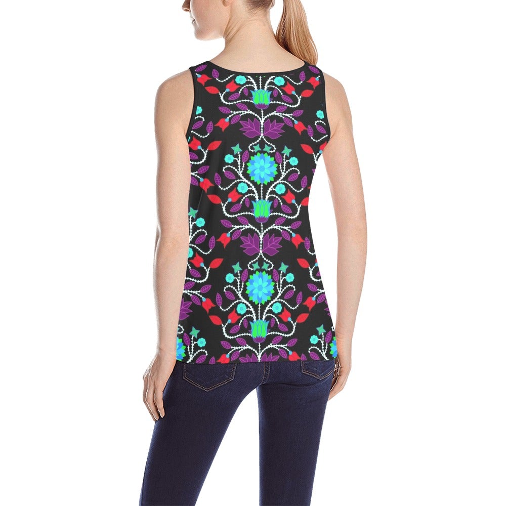 Floral Beadwork Four Clans Winter All Over Print Tank Top for Women (Model T43) All Over Print Tank Top for Women (T43) e-joyer 