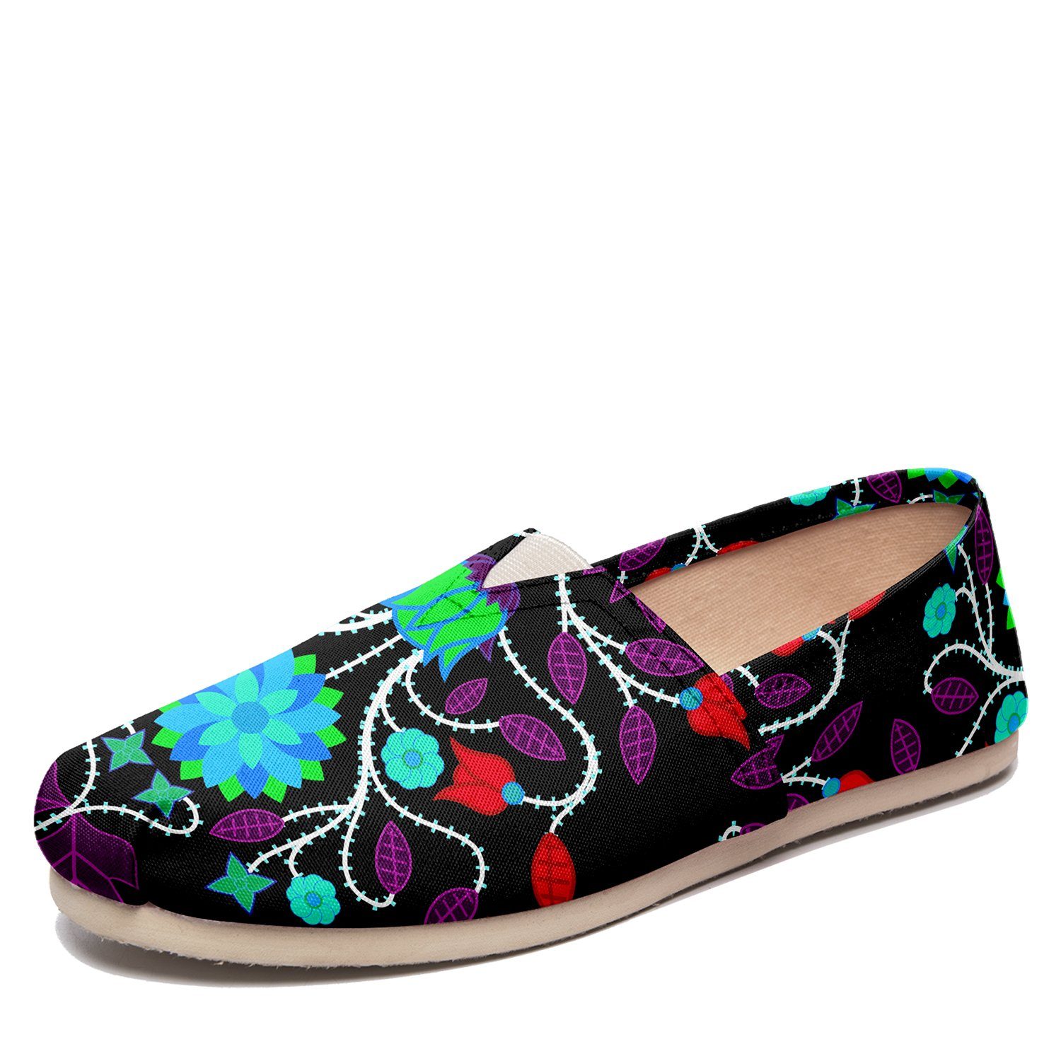 Floral Beadwork Four Clans Winter Casual Unisex Slip On Shoe Herman 