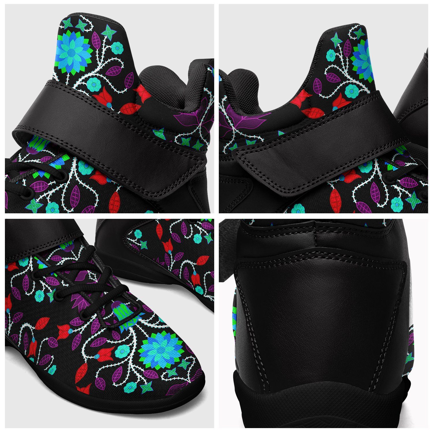 Floral Beadwork Four Clans Winter Ipottaa Basketball / Sport High Top Shoes 49 Dzine 