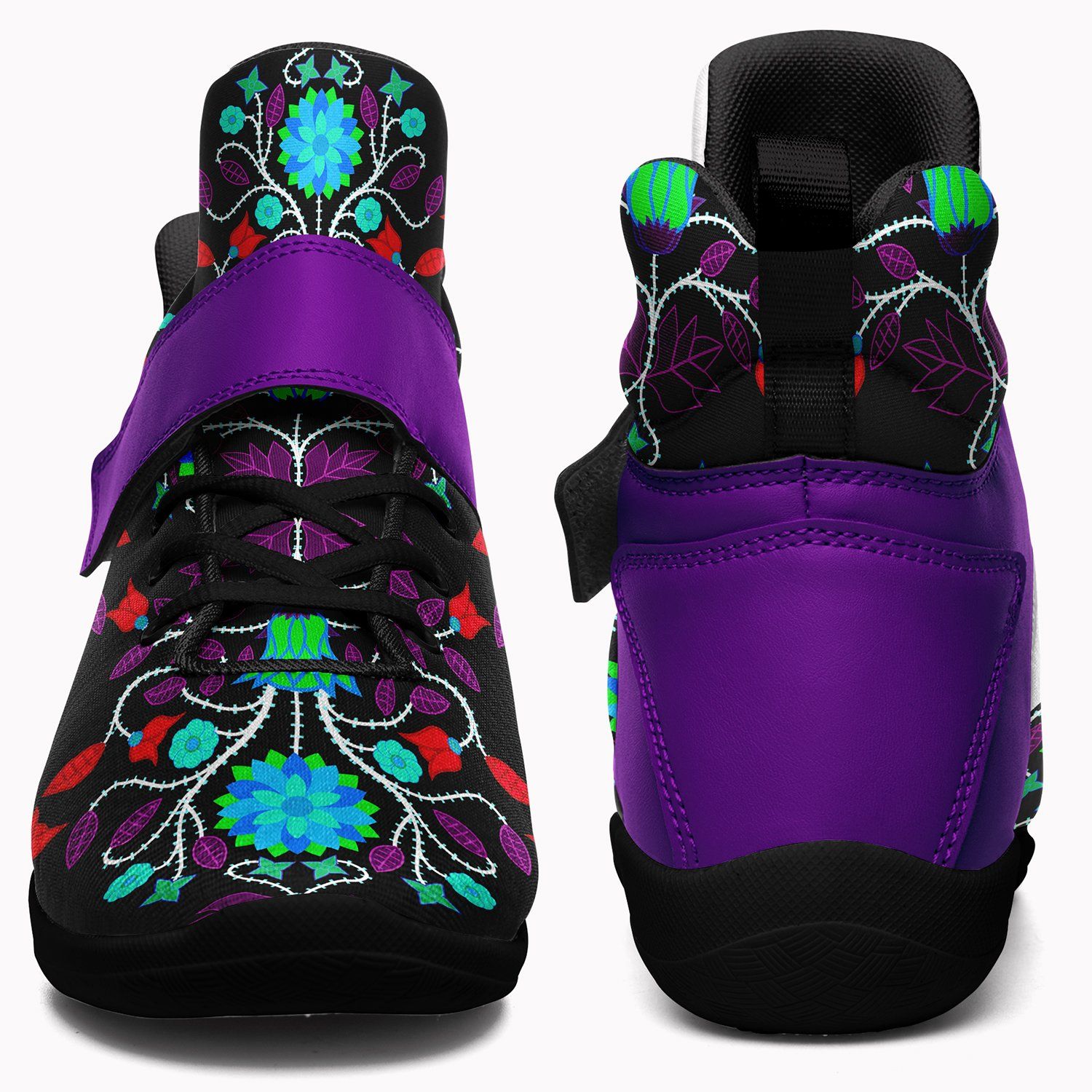 Floral Beadwork Four Clans Winter Ipottaa Basketball / Sport High Top Shoes 49 Dzine 