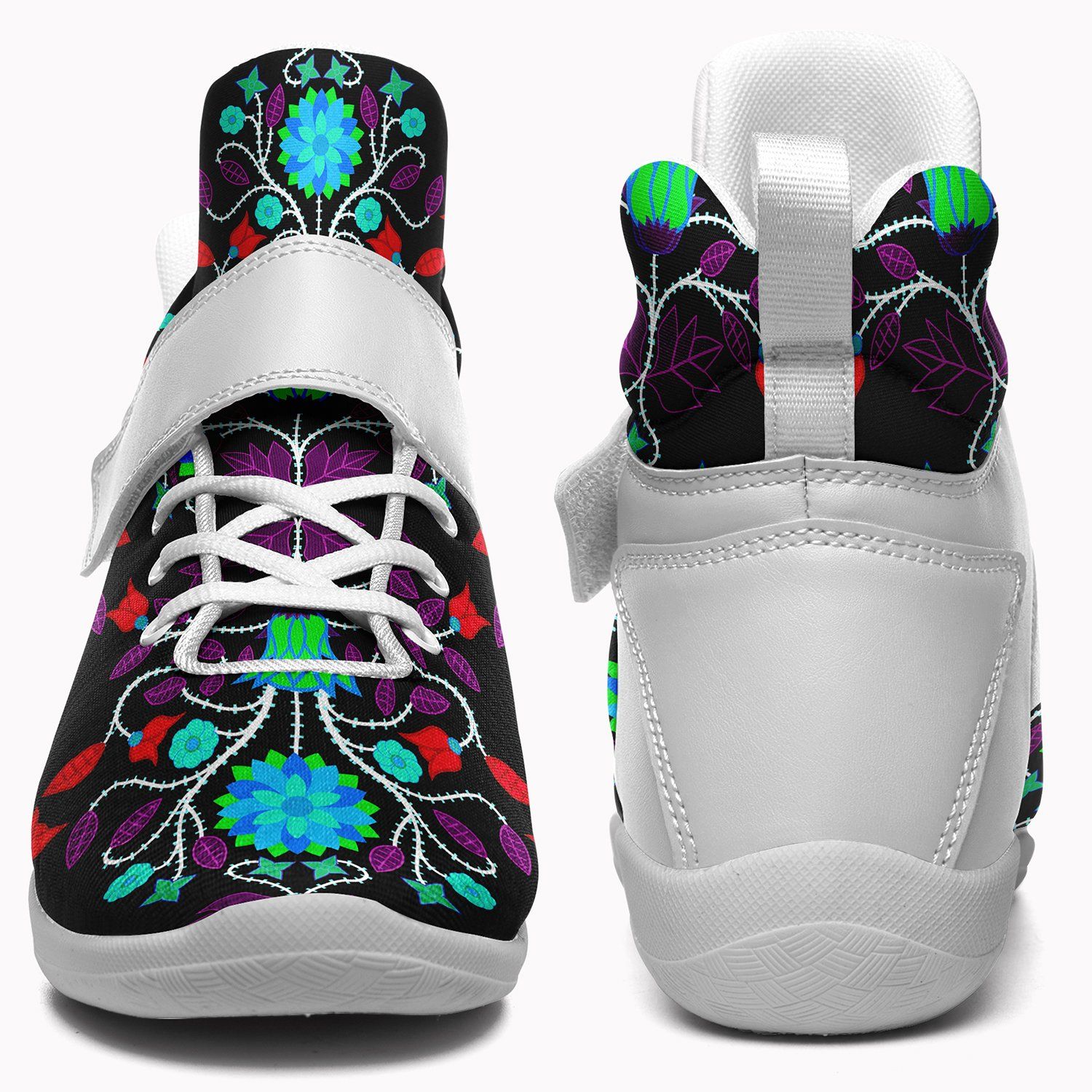 Floral Beadwork Four Clans Winter Ipottaa Basketball / Sport High Top Shoes 49 Dzine 