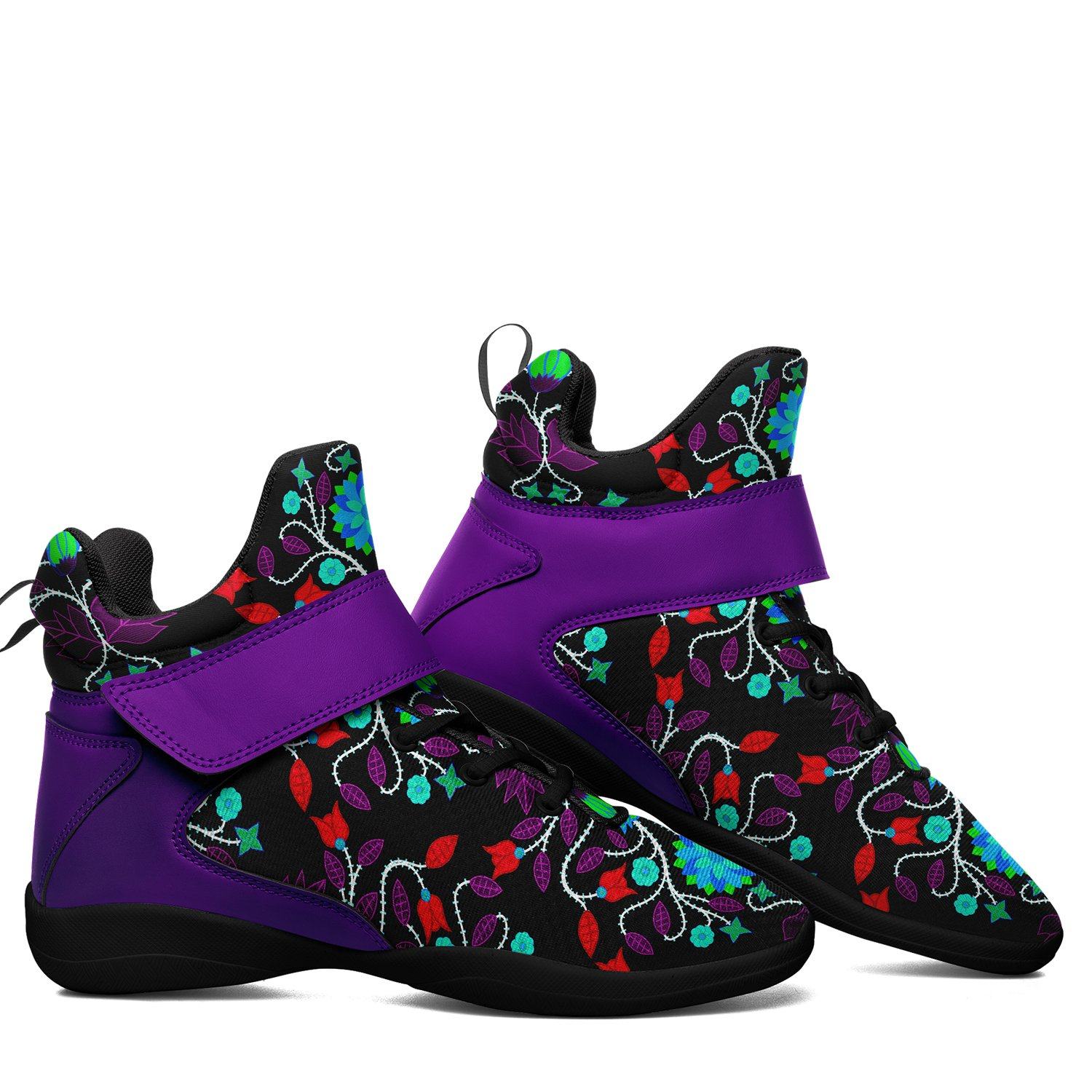 Floral Beadwork Four Clans Winter Ipottaa Basketball / Sport High Top Shoes 49 Dzine 