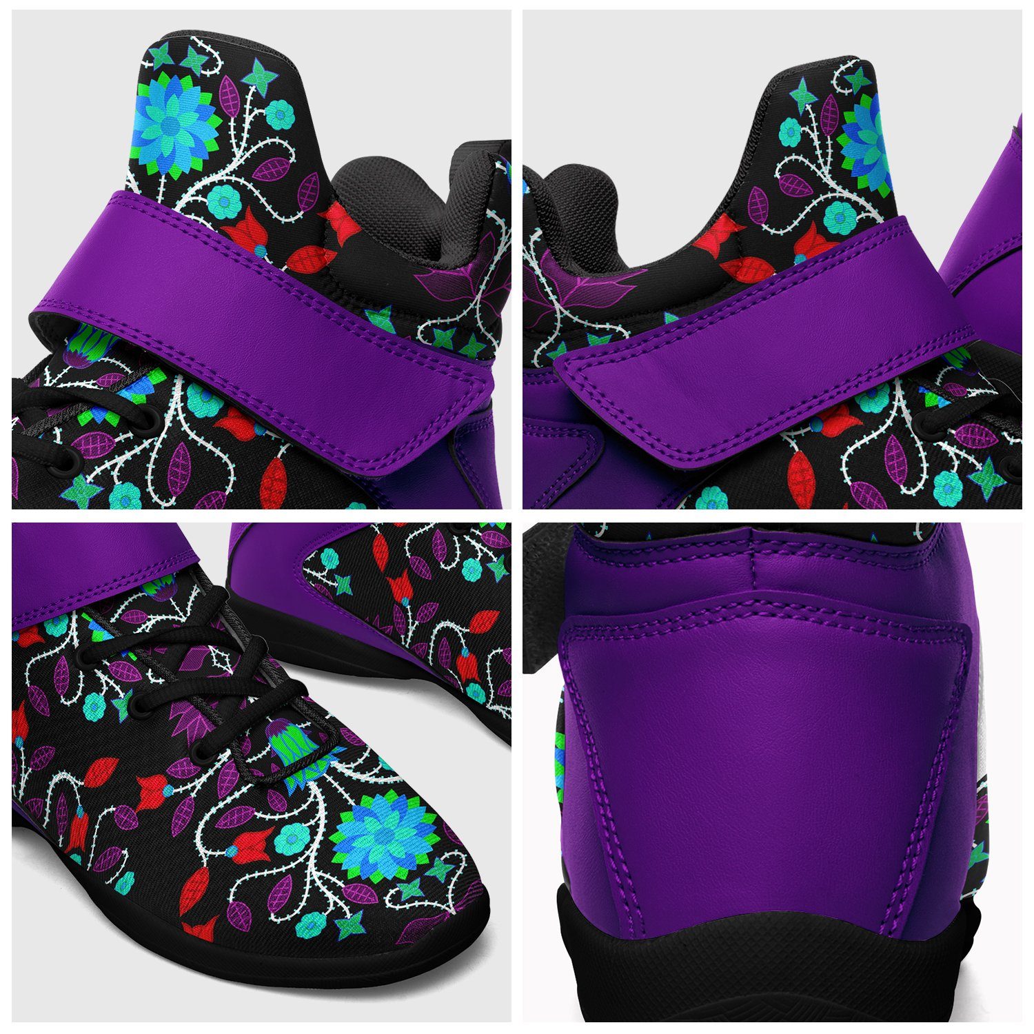 Floral Beadwork Four Clans Winter Ipottaa Basketball / Sport High Top Shoes 49 Dzine 