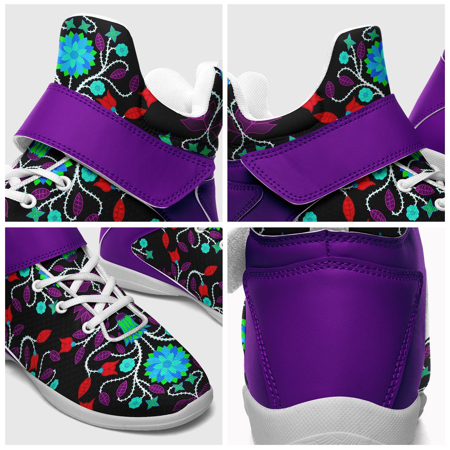 Floral Beadwork Four Clans Winter Ipottaa Basketball / Sport High Top Shoes 49 Dzine 
