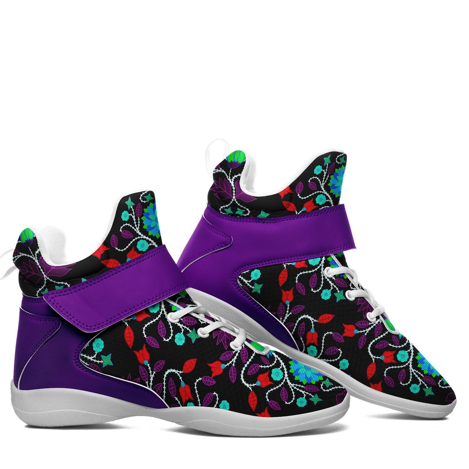 Floral Beadwork Four Clans Winter Kid's Ipottaa Basketball / Sport High Top Shoes 49 Dzine 