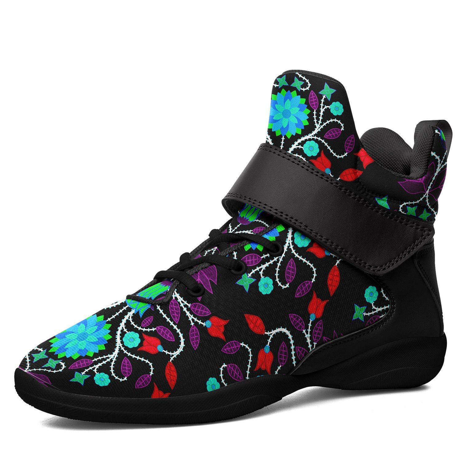 Floral Beadwork Four Clans Winter Kid's Ipottaa Basketball / Sport High Top Shoes 49 Dzine US Child 12.5 / EUR 30 Black Sole with Black Strap 