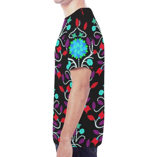 Floral Beadwork Four Clans Winter New All Over Print T-shirt for Men (Model T45) New All Over Print T-shirt for Men (T45) e-joyer 