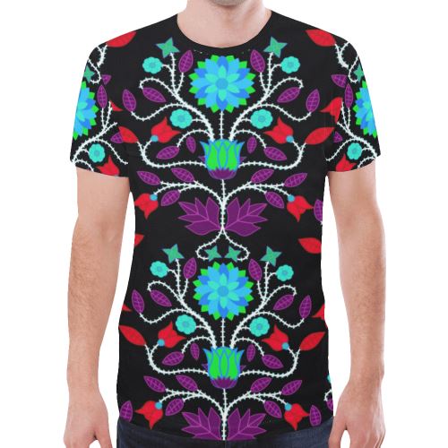 Floral Beadwork Four Clans Winter New All Over Print T-shirt for Men (Model T45) New All Over Print T-shirt for Men (T45) e-joyer 