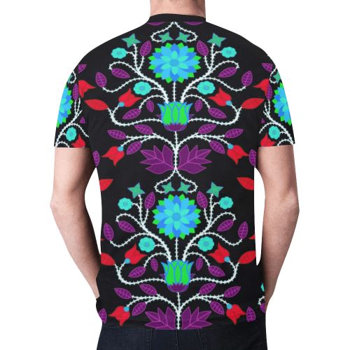 Floral Beadwork Four Clans Winter New All Over Print T-shirt for Men (Model T45) New All Over Print T-shirt for Men (T45) e-joyer 