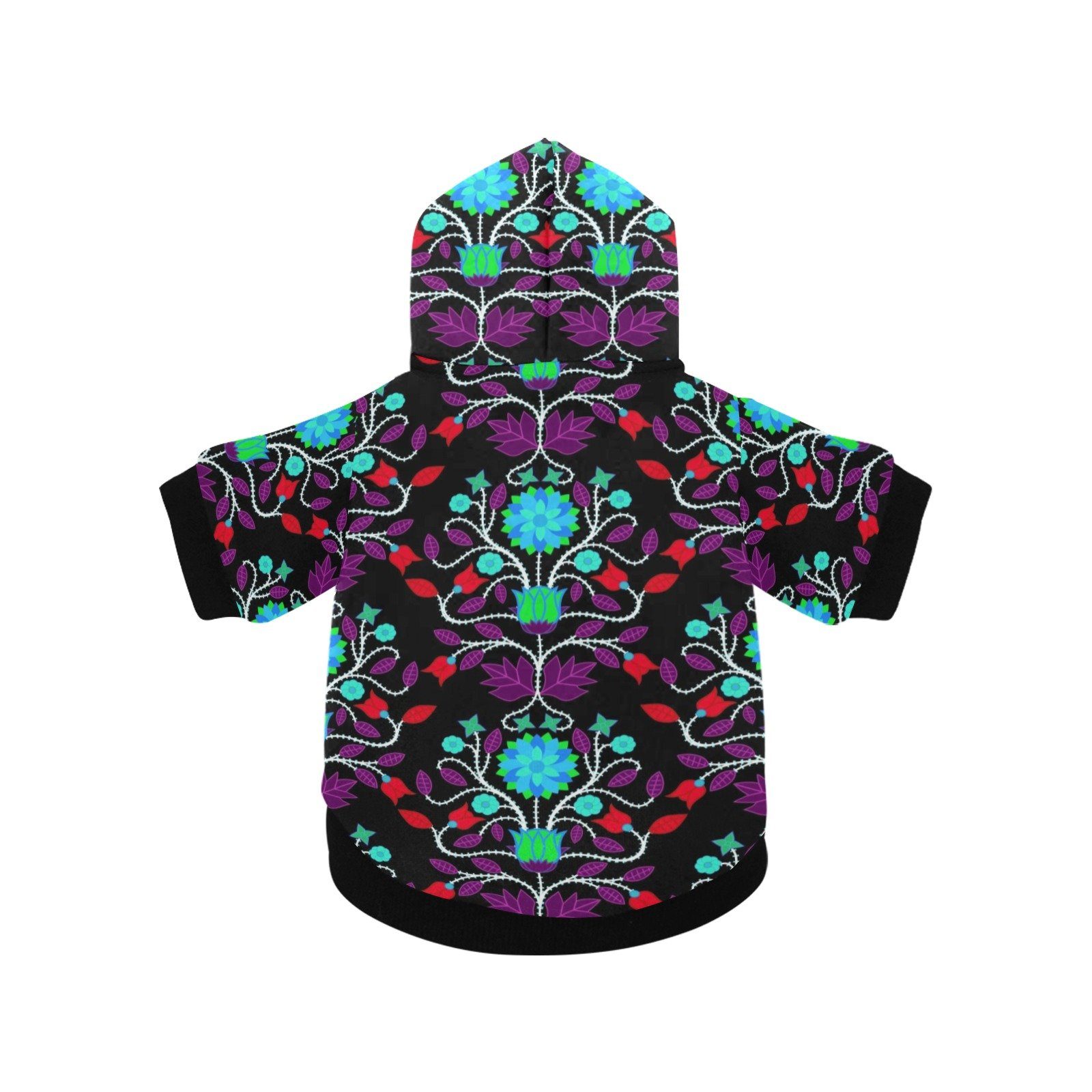 Floral Beadwork Four Clans Winter Pet Dog Hoodie Pet Dog Hoodie e-joyer 