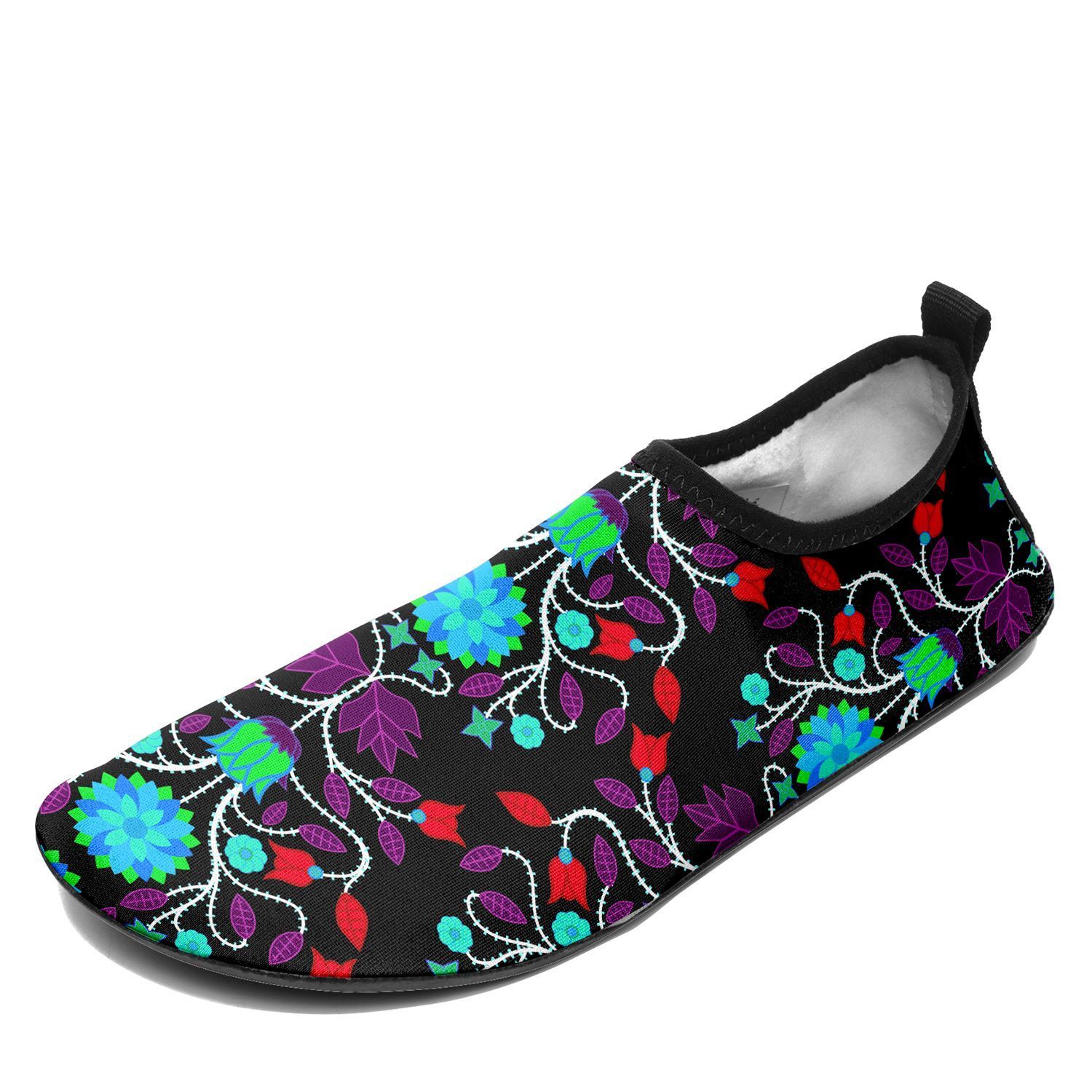 Floral Beadwork Four Clans Winter Sockamoccs Kid's Slip On Shoes 49 Dzine 