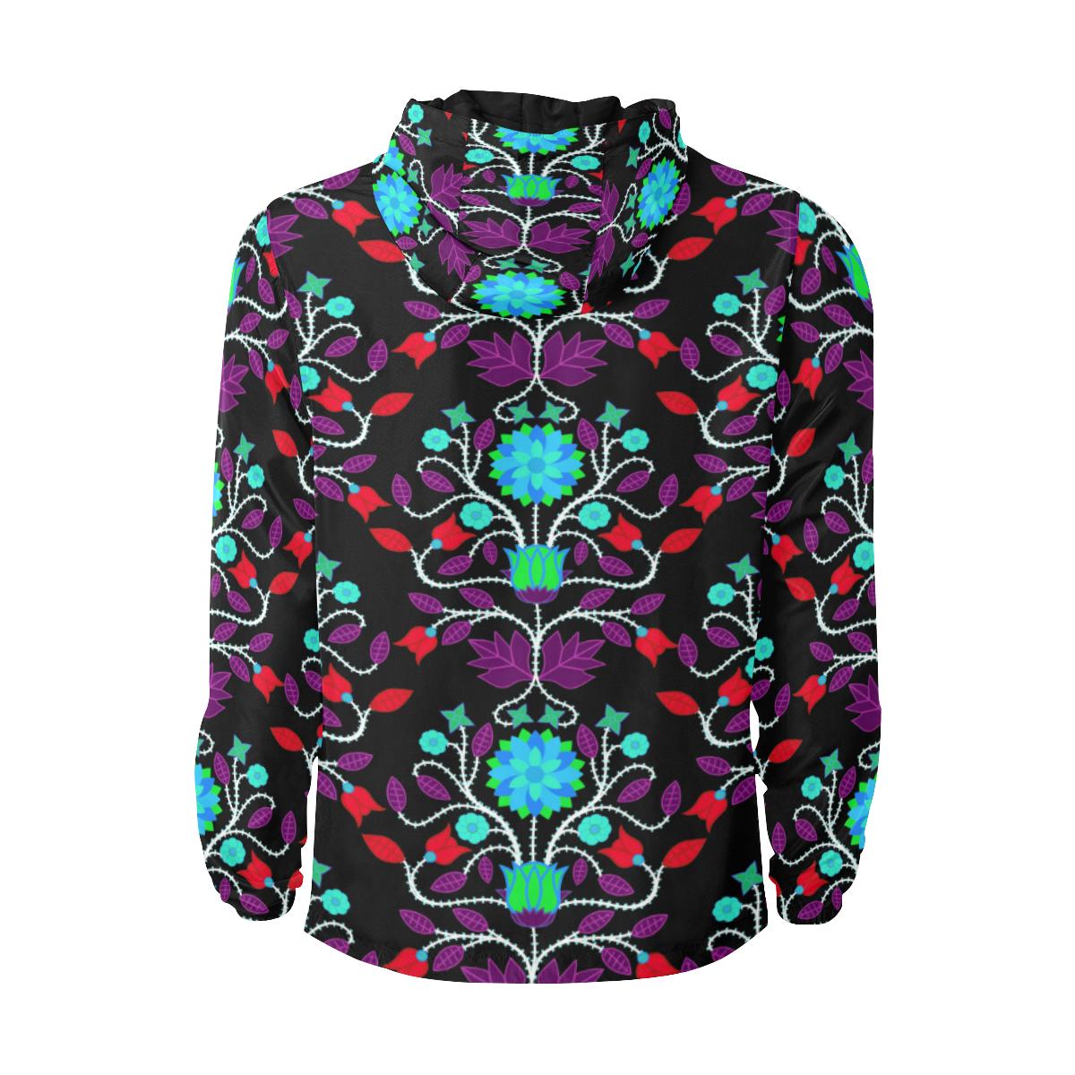 Floral Beadwork Four Clans Winter Unisex Quilted Coat All Over Print Quilted Windbreaker for Men (H35) e-joyer 