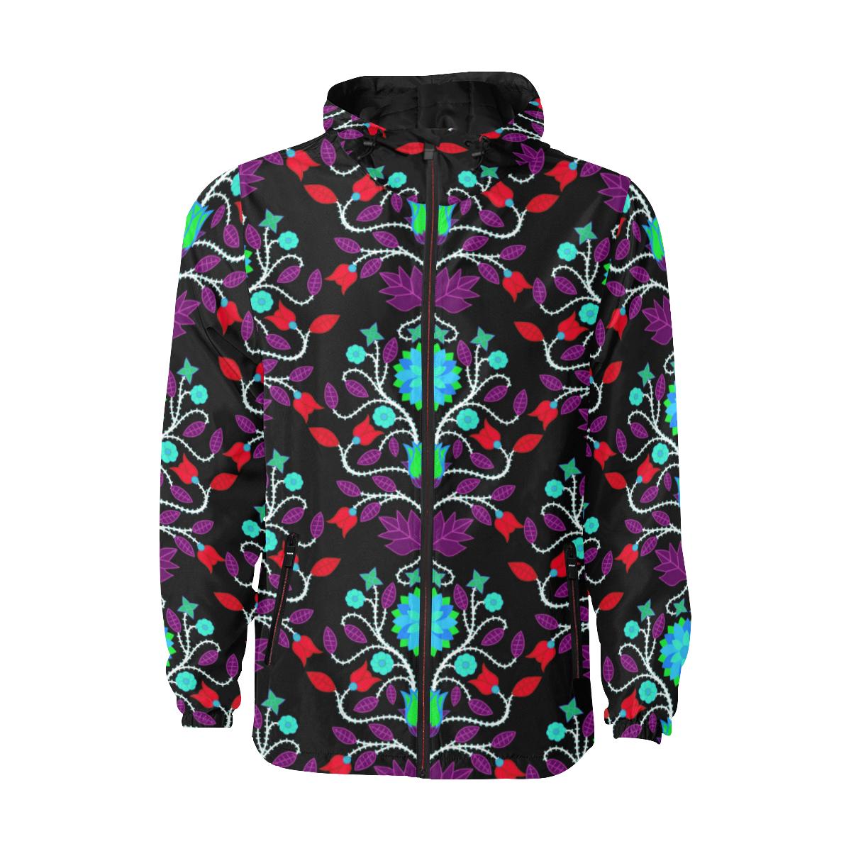 Floral Beadwork Four Clans Winter Unisex Quilted Coat All Over Print Quilted Windbreaker for Men (H35) e-joyer 