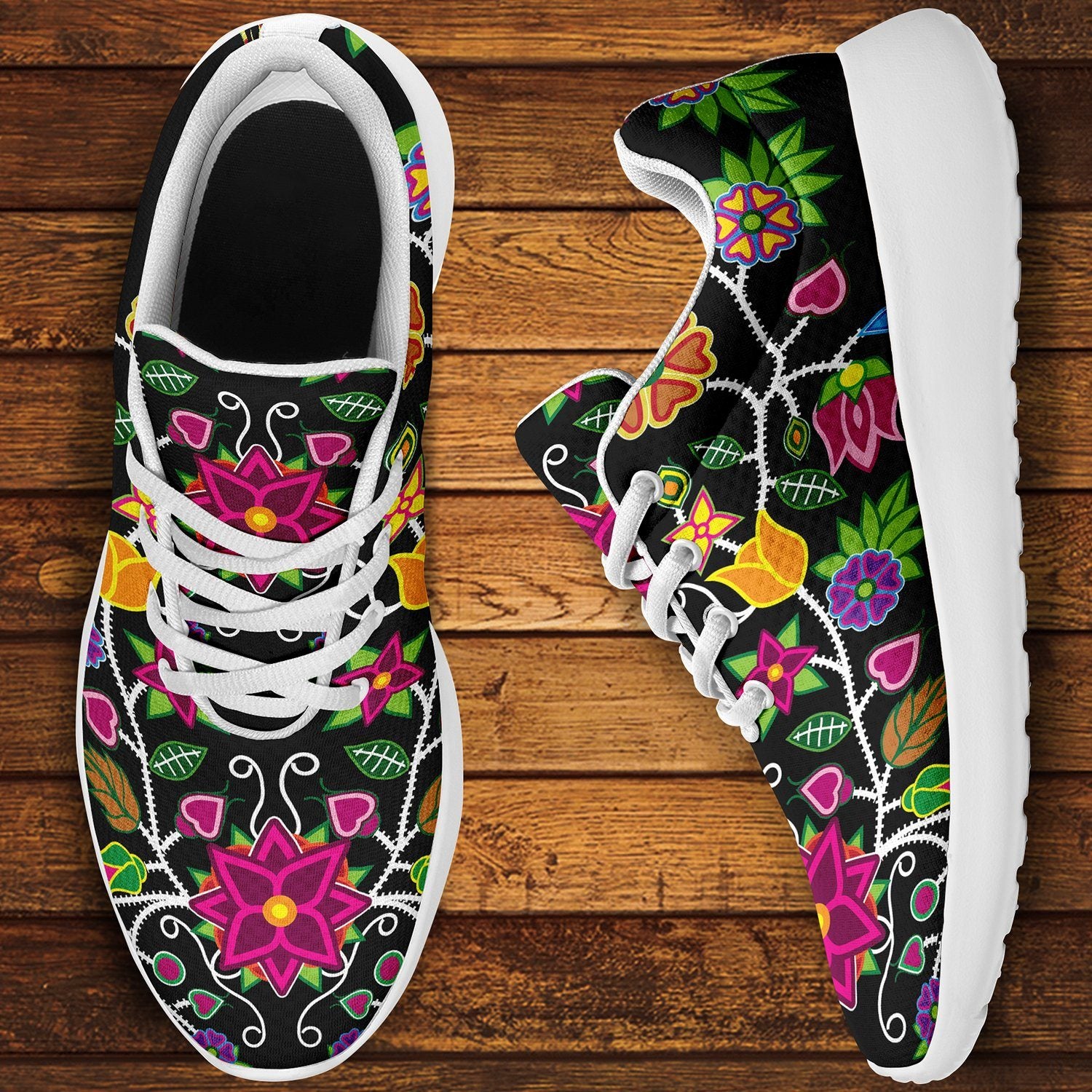 Floral Beadwork Ikkaayi Sport Sneakers 49 Dzine 
