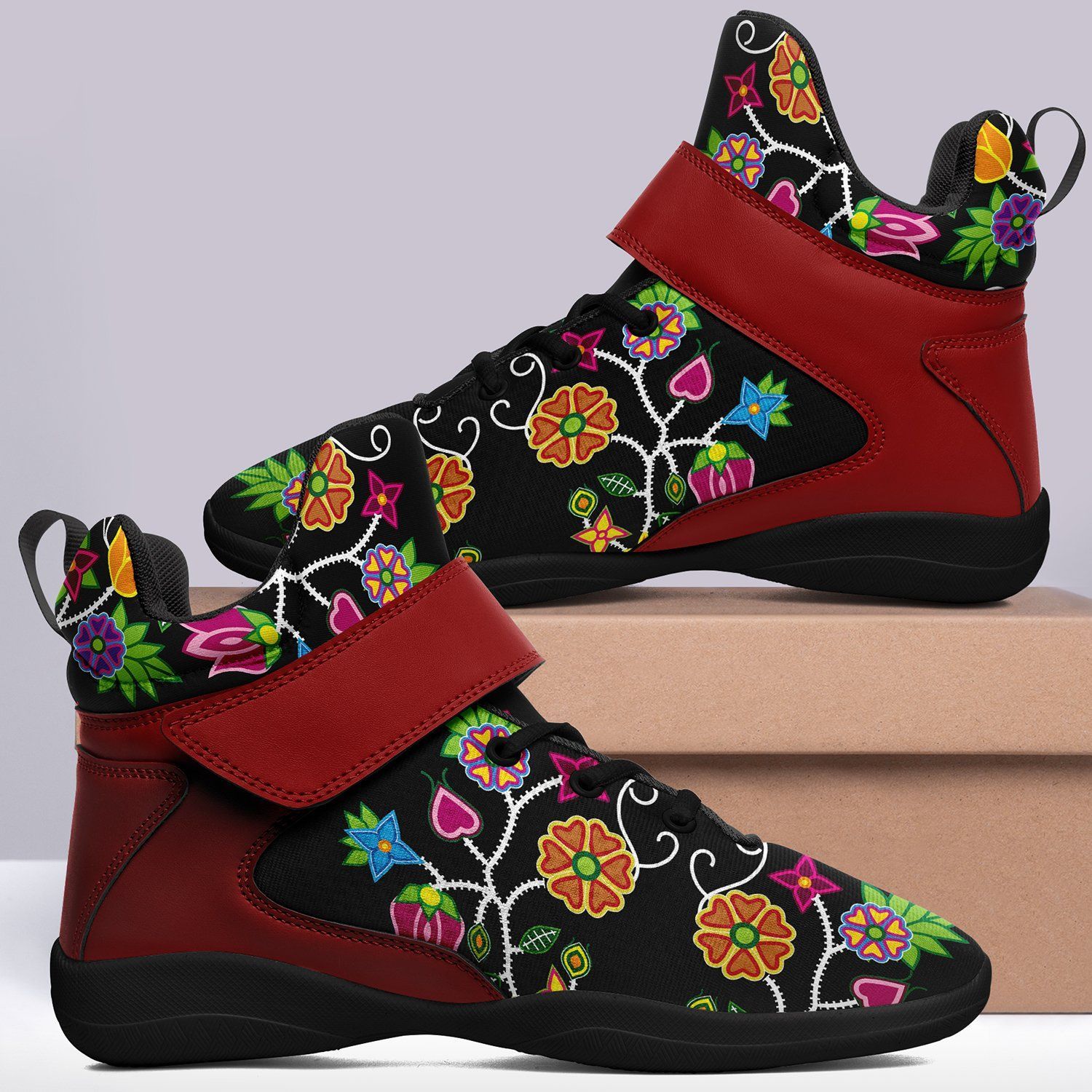 Floral Beadwork Kid's Ipottaa Basketball / Sport High Top Shoes 49 Dzine 