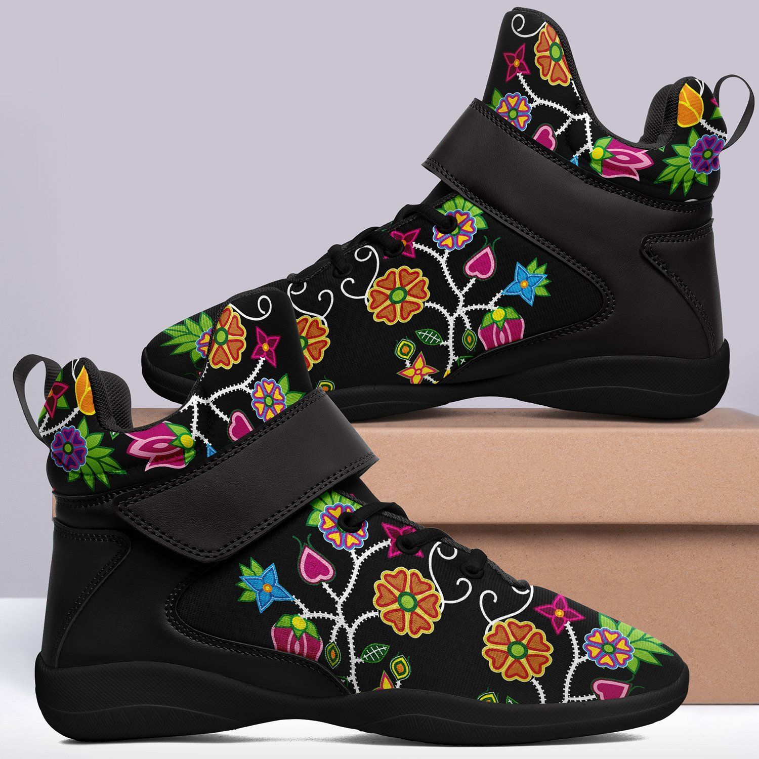 Floral Beadwork Kid's Ipottaa Basketball / Sport High Top Shoes 49 Dzine 