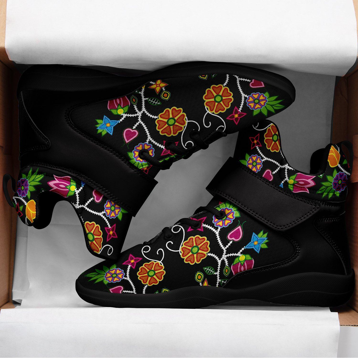 Floral Beadwork Kid's Ipottaa Basketball / Sport High Top Shoes 49 Dzine 