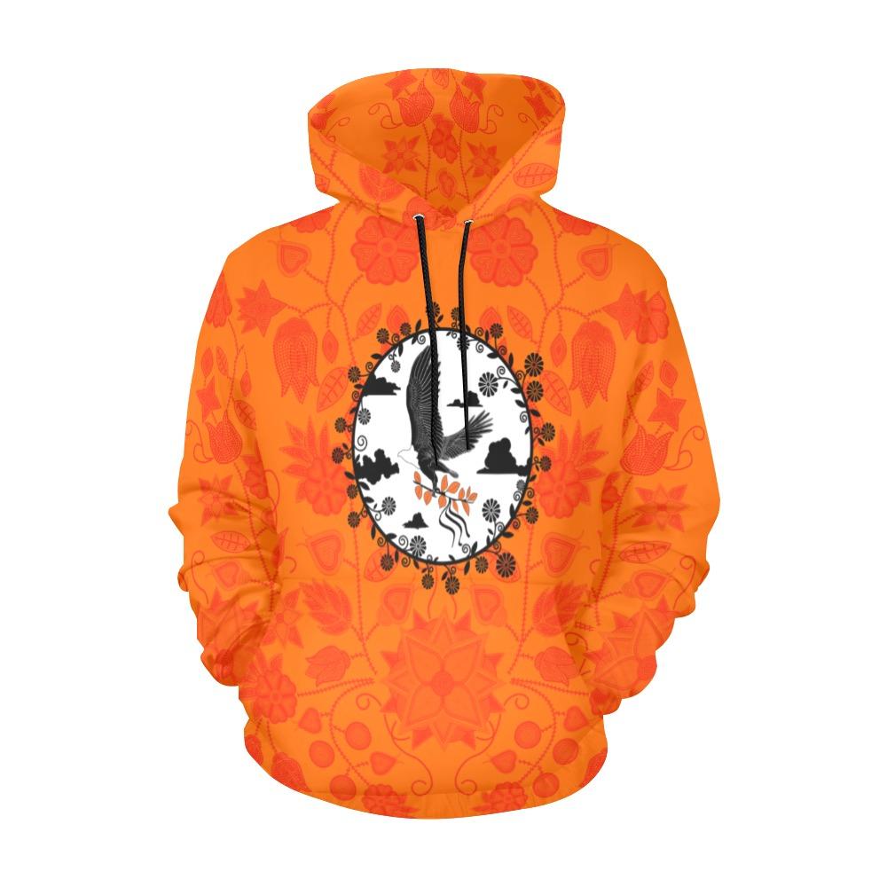 Floral Beadwork Real Orange Carrying Their Prayers All Over Print Hoodie for Men (USA Size) (Model H13) All Over Print Hoodie for Men (H13) e-joyer 