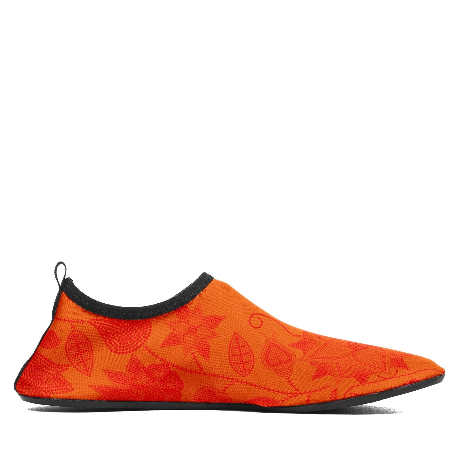 Floral Beadwork Real Orange Sockamoccs Slip On Shoes Herman 
