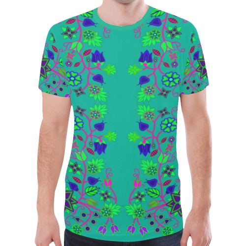 Floral Beadwork Seven Clans Deep Lake New All Over Print T-shirt for Men (Model T45) New All Over Print T-shirt for Men (T45) e-joyer 