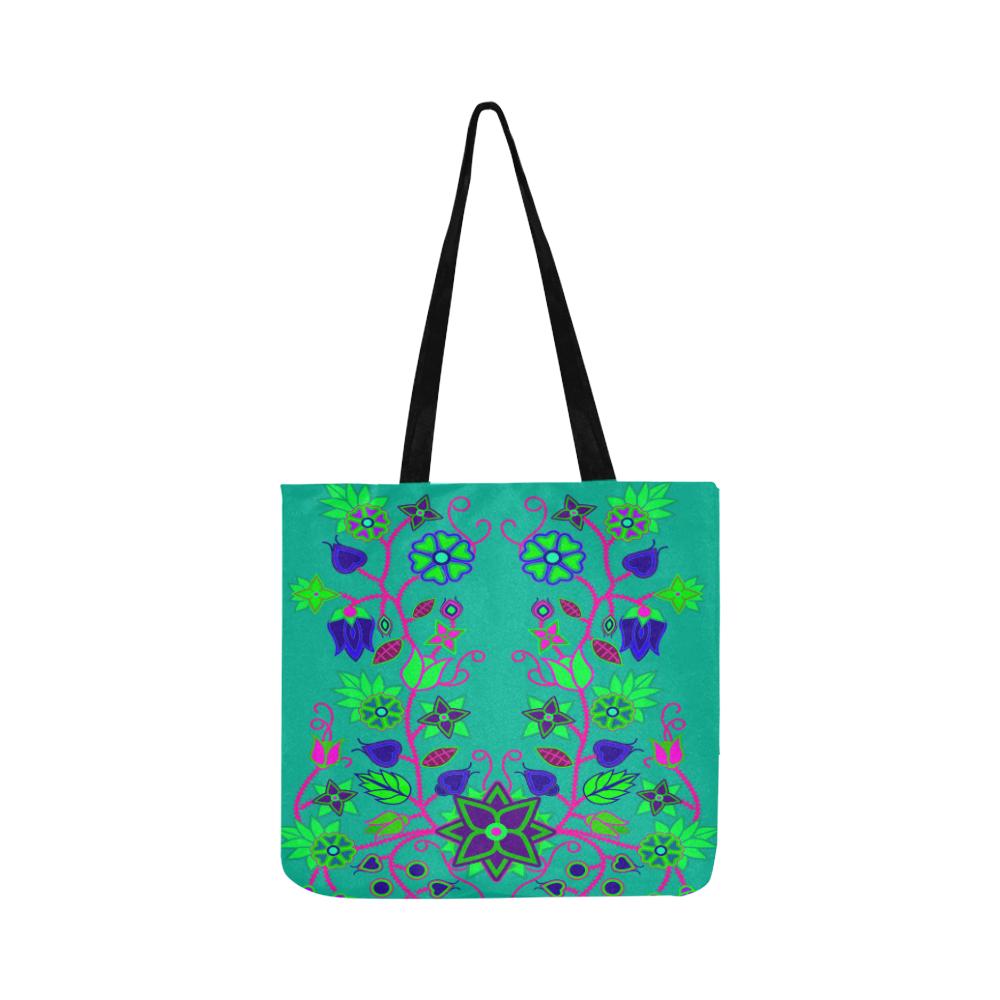 Floral Beadwork Seven Clans Deep Lake Reusable Shopping Bag Model 1660 (Two sides) Shopping Tote Bag (1660) e-joyer 