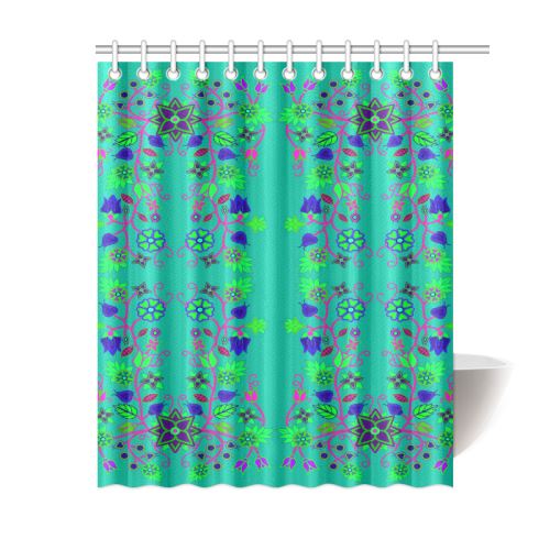 Floral Beadwork Seven Clans Deep Lake Shower Curtain 60"x72" Shower Curtain 60"x72" e-joyer 